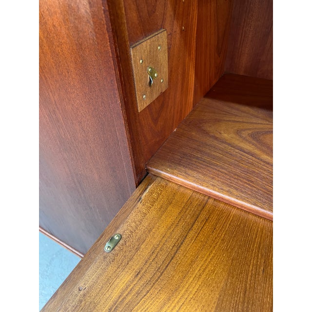 Danish Teak Mid-Century High-Boy Gentleman’s Wardrobe For Sale - Image 12 of 17