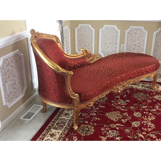 Modern Burgundy Chaise Lounge Chairish