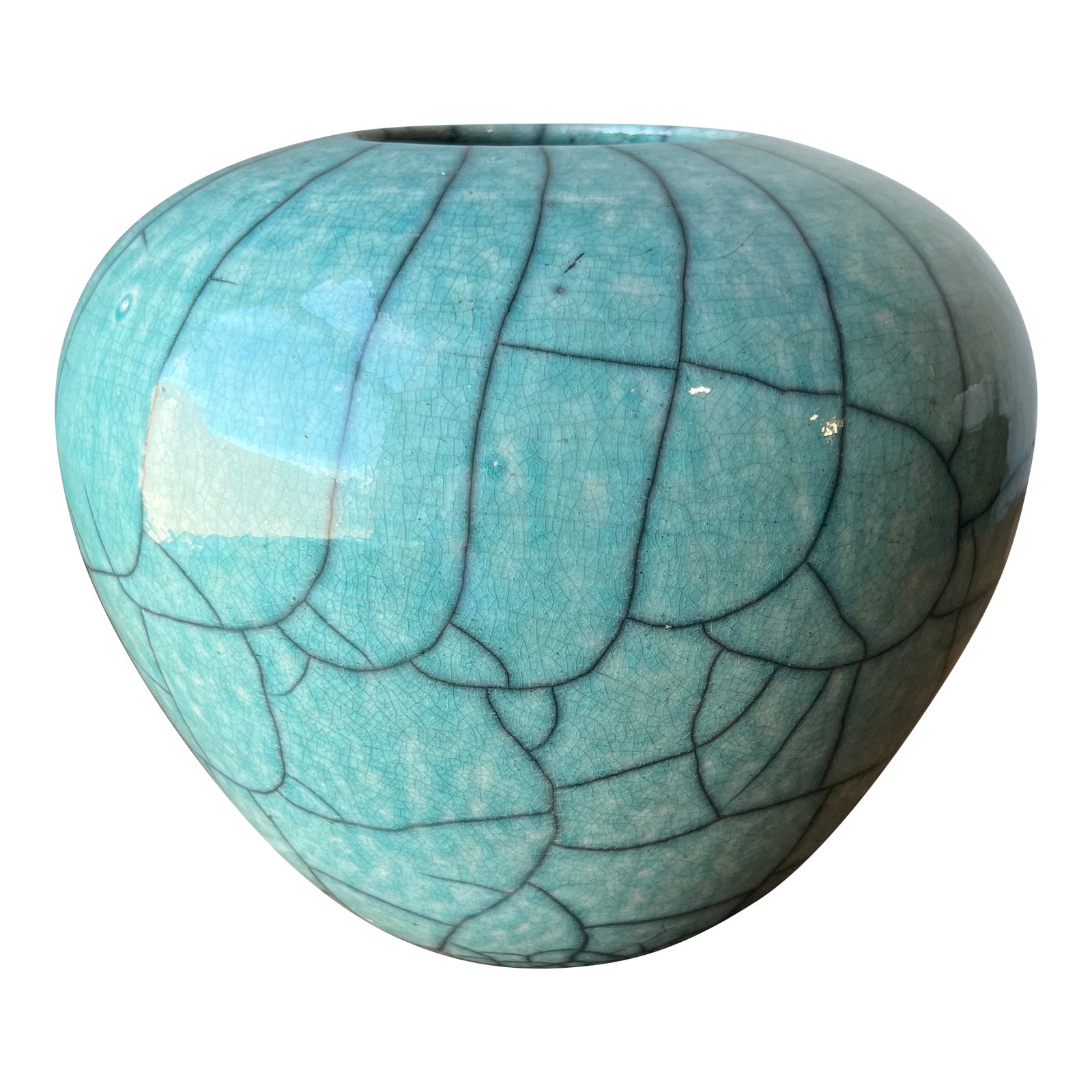 Contemporary Raku Crackled Design Pottery by Leslie Mitchell Dallas ...