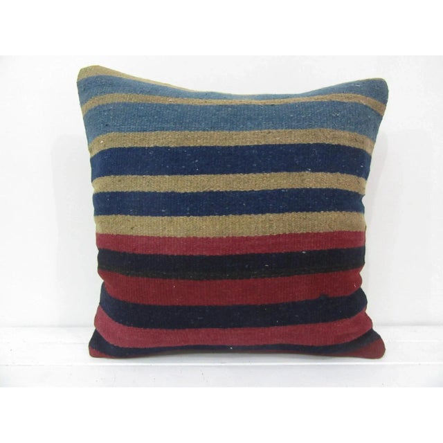 Striped Kilim Pillow Cover For Sale - Image 4 of 4