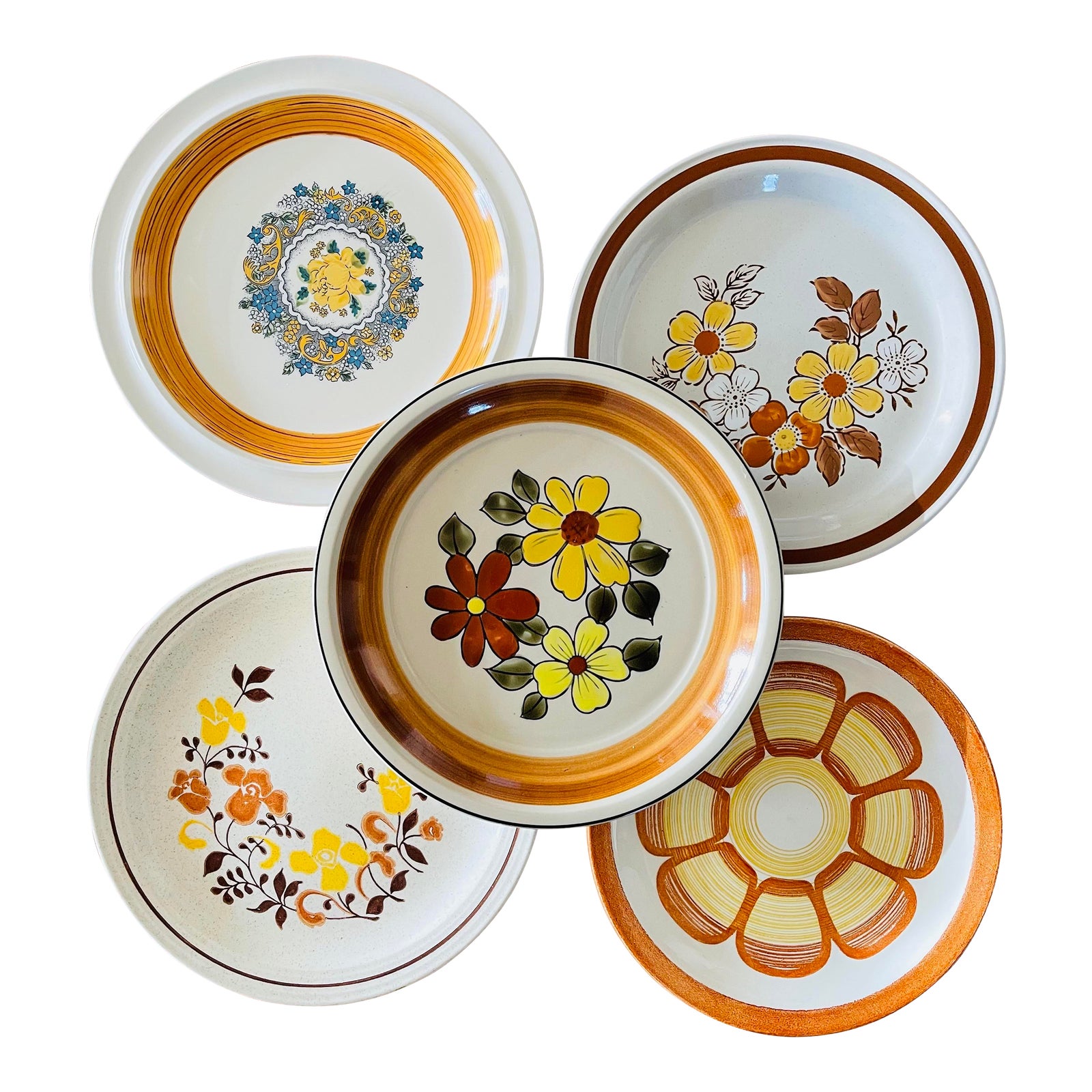 Vintage Mismatched Ironstone Chop Plates or Extra Large Dinner Plates