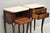 Vintage French Louis XV Style Pink Marble Top Mahogany Nighstand Table - A Pair For Sale - Image 4 of 15