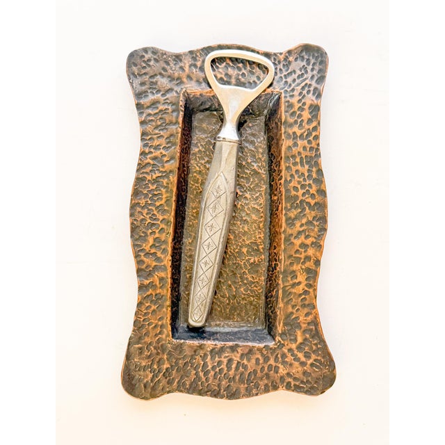 Mid-Century Modern Vintage Mid-Century Modern Atomic Norwegian Hardanger Tinn Pewter Bottle Opener For Sale - Image 3 of 5