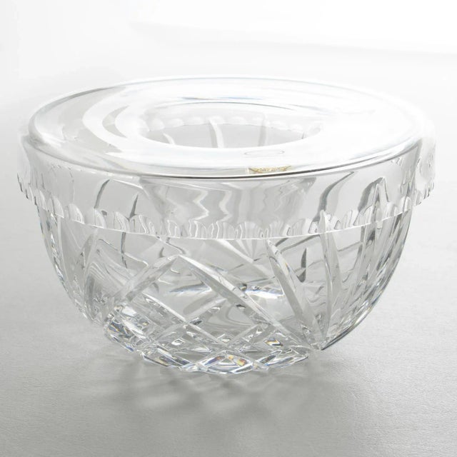 Contemporary Bohemian Crystal Caviar Bowl Dish Chiller Server For Sale - Image 3 of 11
