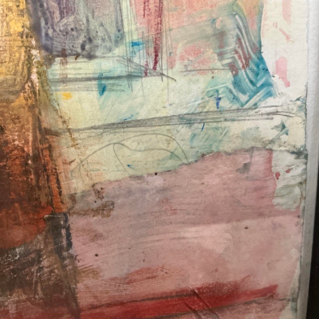 “Fine Arts Cinema” 1991 Vintage Framed Mixed Media Painting For Sale - Image 10 of 12