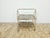 Bauhaus Mid-Century Modern Folding Bar Cart in Brass and Ribbed Acrylic Glass, 1960s For Sale - Image 3 of 18