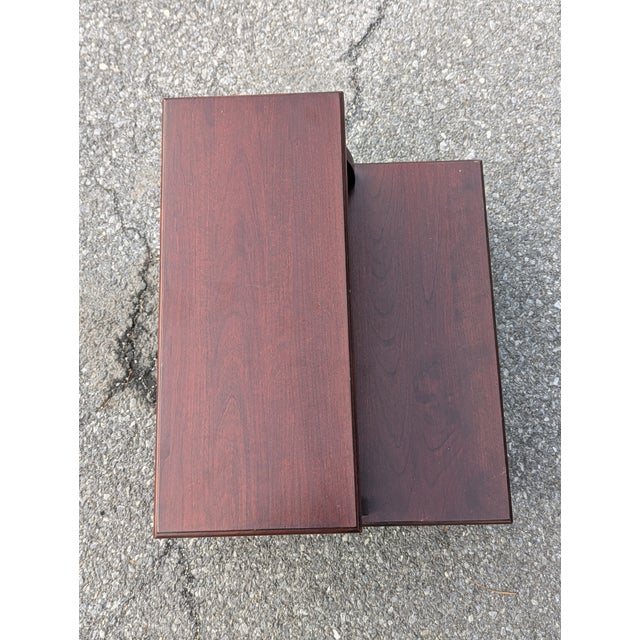 Traditional Vintage Knob Creek Georgian Style Bed/Library Step Stool With Brass Handles For Sale - Image 3 of 9