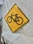 American Vintage Reflective Bicycle Road Sign For Sale - Image 3 of 12