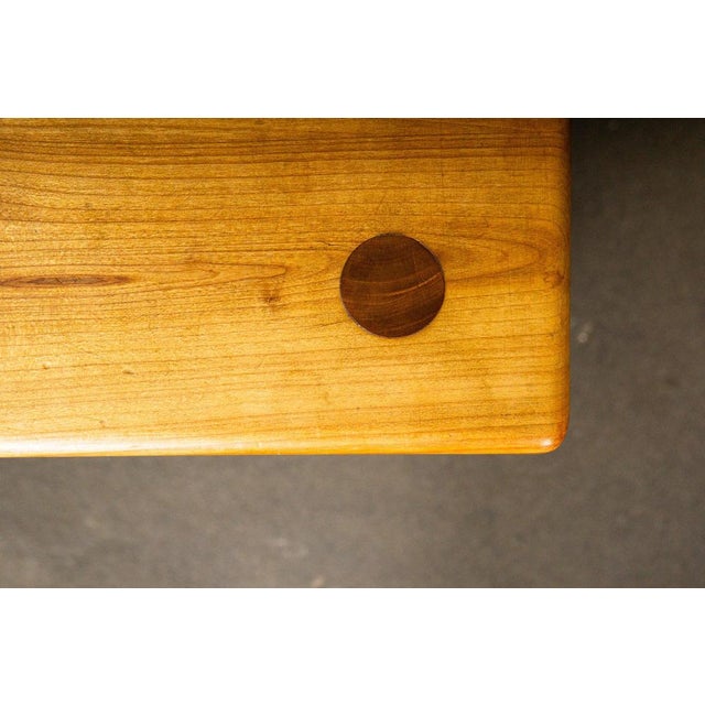 Wood Vintage Stool in Cherrywood For Sale - Image 7 of 14