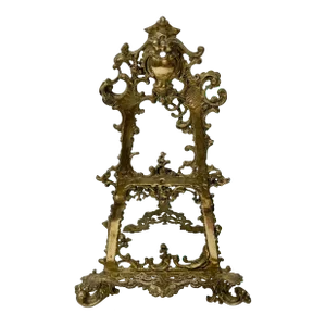 Substantial Antique Brass Victorian Style Table Easel