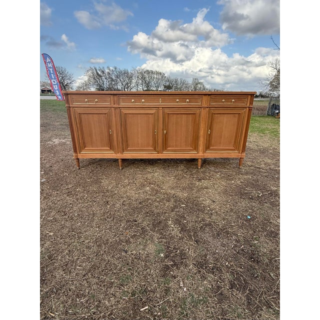 Spectacular French antique Louis XVI Bleached sideboard made of solid mahogany the wood was professionally sanded and...