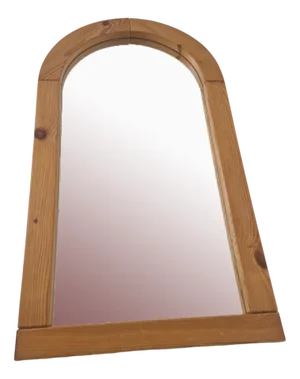 Swedish Pine Wood Mirror, 1970