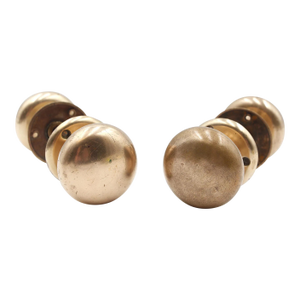 Two Sets of Classic Solid Brass Door Knobs With Rosettes