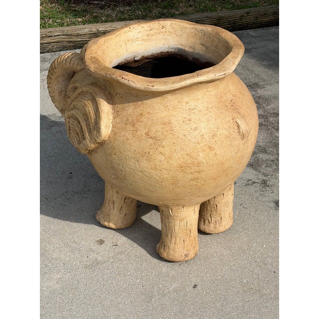 Late 20th Century Vintage Large Ceramic Elephant Planter For Sale - Image 5 of 12