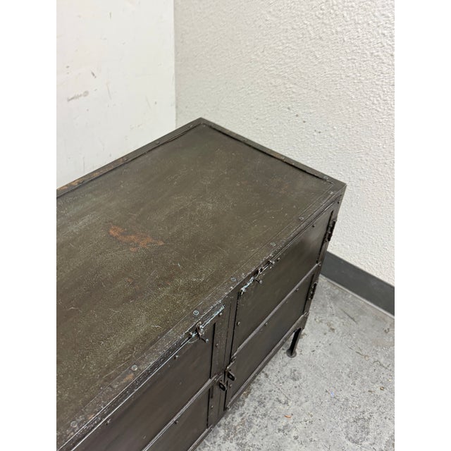 Restoration Hardware Industrial Tool Chest Sideboard For Sale - Image 10 of 12