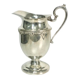 Early 20th Century Antique English Traditional Silverplate Pitcher Vase. For Sale