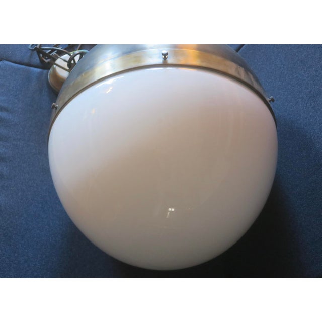 Boho Chic Large Hicks Pendant Light in Bronze and Glass from Thomas Obrien For Sale - Image 3 of 13