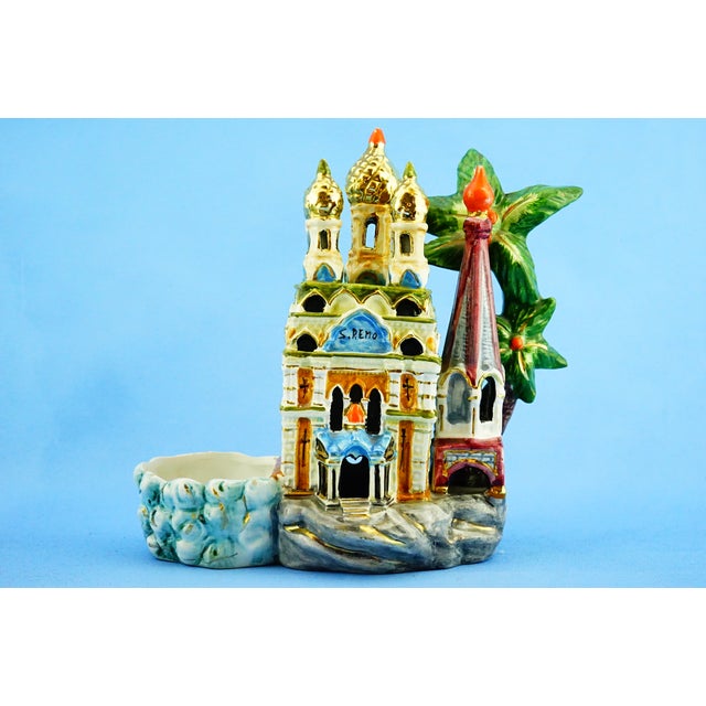 20th Century Vintage Ceramic Sculptures Orthodox Church and Casino of Sanremo, Italy, 1890s, Set of 2 For Sale - Image 11 of 18