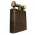 1950s "The Classic Lighter" Brass& Leather Jumbo Tabletop Lighter For Sale - Image 4 of 8