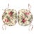 Reversible Custom Made Floral Rose Print Tie-on Chair Seat Cushions – A Pair For Sale