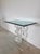 Glass Lucite Helix Console Table With Custom Glass Top, Post Modern 1980s Handmade For Sale - Image 7 of 17