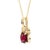 4.02 Carat Cushion Rhodolite Garnet 14k Gold Solitaire Pendant For Sale - Image 4 of 9
