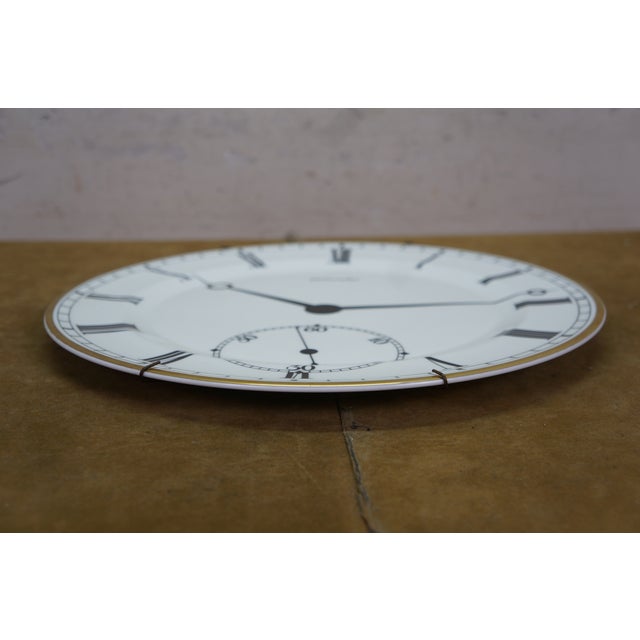 1980s Ralph Lauren Wedgwood Pocket Watch Clock Charger Serving Plate 13" For Sale - Image 10 of 10