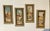 Vintage Mid-Century European Architectural Street Scenes - Framed Miniatures - Set of 4 For Sale - Image 4 of 7