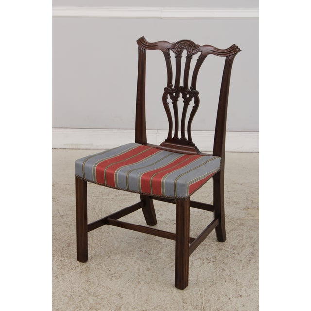 Wood Set of 8 Baker Mahogany Dining Chairs For Sale - Image 7 of 18