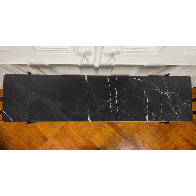 Art Deco Italian Art Deco Inspired Ts Marble Top Tiered Console Table by Gubi For Sale - Image 3 of 13