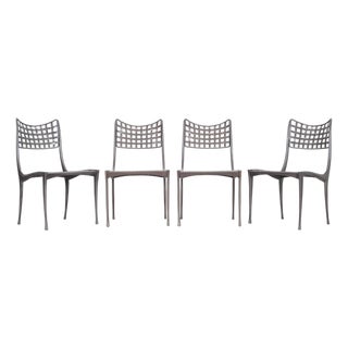Set of Four Dan Johnson Brown Jordan Sol Y Luna Dining Chairs For Sale