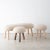 Wooly Ottomans in Natural Faux Lambswool & Walnut by Object Refinery- a Pair For Sale - Image 10 of 10
