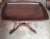 Traditional 1940s Brandt Furniture Mahogany Side Table With Glass Tray For Sale - Image 3 of 10