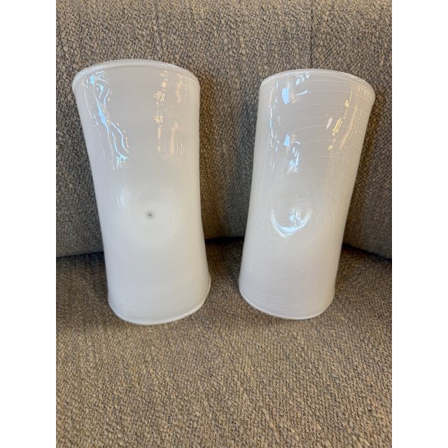 1970s Murano Spiral Glass Wall Sconces - a Pair For Sale In Los Angeles - Image 6 of 13