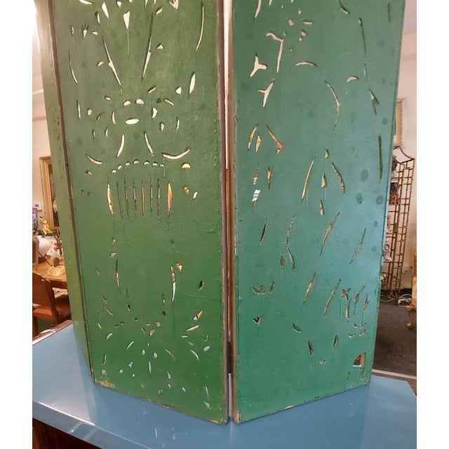 1960s Robert Lohman Art Deco Carved Masonite Adam and Eve 3-Panel Floor Screen For Sale - Image 9 of 10