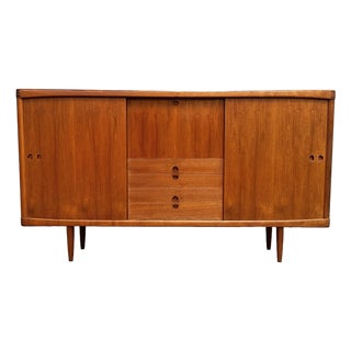 Mid-Century Modern Danish Teak Highboard by H.W. Klein for Bramin, 1960s For Sale