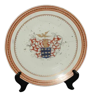 Style Chinese Export Armorial Chop Plate