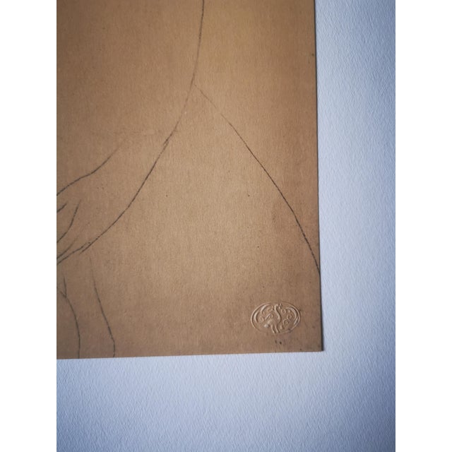 Amedeo Modigliani, Seated Woman in Shirt, 1959, Original Lithograph For Sale - Image 4 of 14