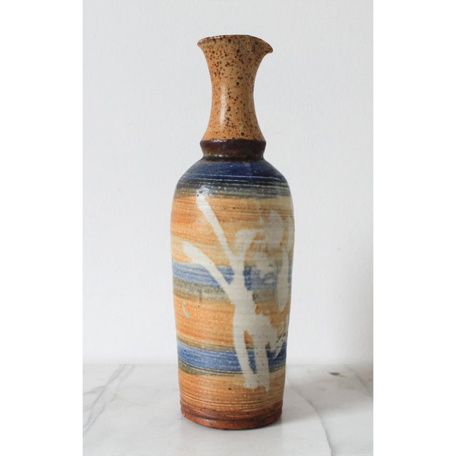 Mid-Century Modern Vintage Studio Art Pottery Pitcher For Sale - Image 3 of 8