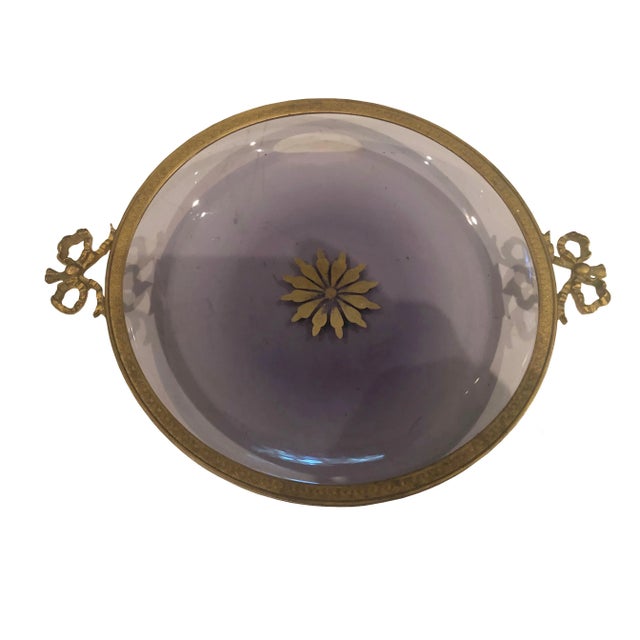 1940s 1940s French Amethyst Hollywood Regency Dish For Sale - Image 5 of 5