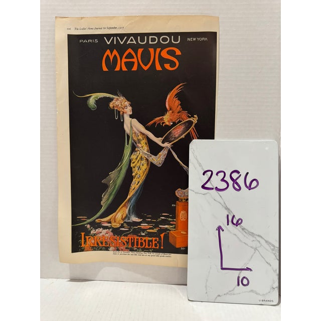 Paper 1919 Original Full-Page Color Advertisement, September, Fred L. Packer, Art Deco. For Sale - Image 7 of 7