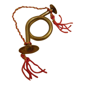 1950s Brass Horn Christmas Ornament 3D Musical Instrument Ornament