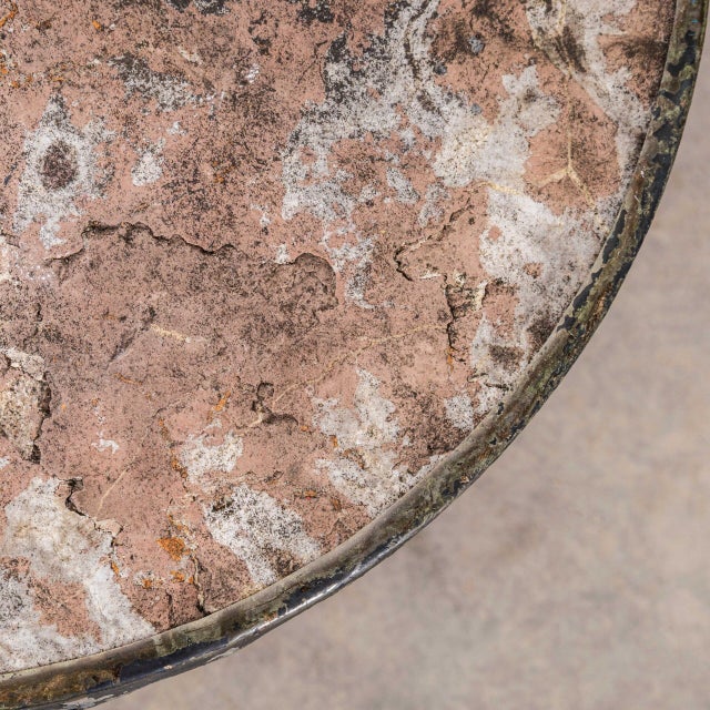 French Bistro Table with Stone Top, 1940s For Sale - Image 4 of 8