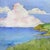 Miniature Pacific Coast Art 4X4 Lynne French Landscape oil painting by Lynne French. The signed original painting measures...