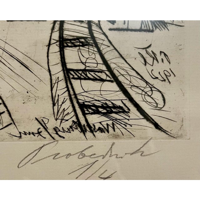 Paul Kleinschmidt, 1922 German Expressionist Figurative Train Tunnel Etching Paul Kleinschmidt, 1922 For Sale - Image 4 of 6