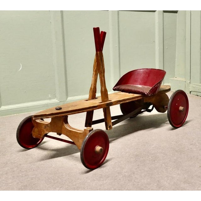 A 1930s Periclès Wooden Tricycle Antique Wooden Hand Operated Children's Car This is a great piece locally known as a...