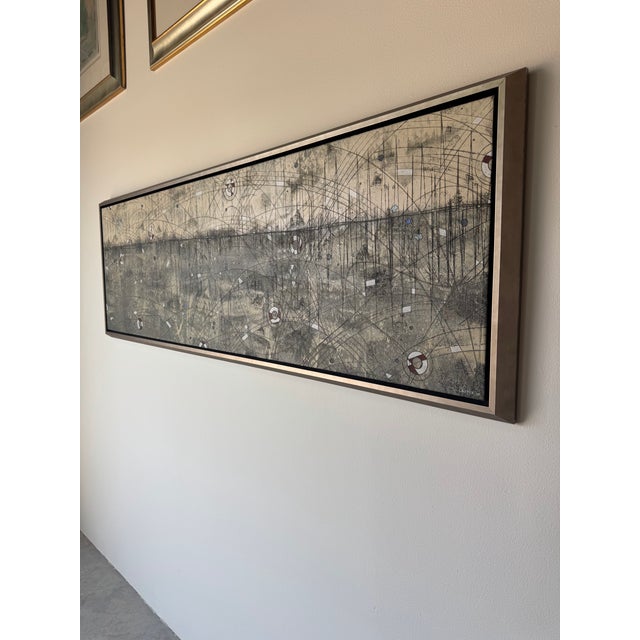 Large - Erick Laffer American( b.1982) Expressionist Abstract Acrylic on Canvas Painting – Framed For Sale - Image 4 of 11