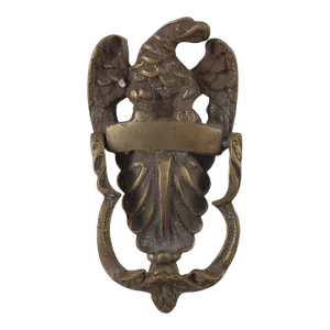 Antique Late 19th Century Brass Figural Federal Proud American Eagle Door Knocker