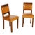 Set of Art Deco Walnut & Leather Side Chairs, 1920s For Sale - Image 3 of 9