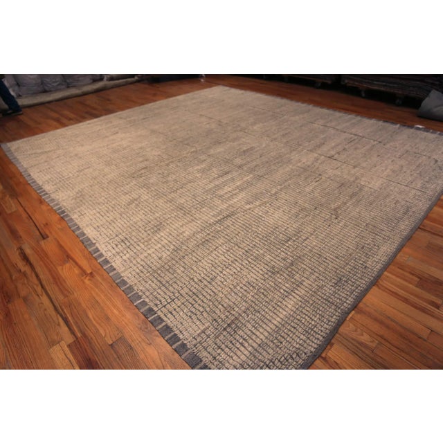 Classy Wool Pile Handmade Square Size Neutral Color Modern Contemporary Area Rug, Country of origin: Central Asia, Circa...